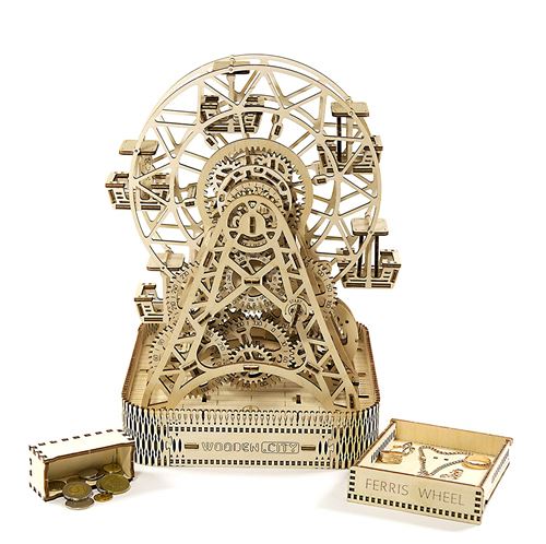 WOODEN CITY Grande Roue, Bois, Blanc, 220 x 260 x 322 cm, 3 unités