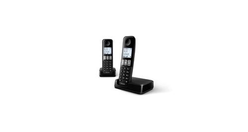 Téléphone sans fil philips d2302b/23 1,8' dect hq sound noir (2 pcs)