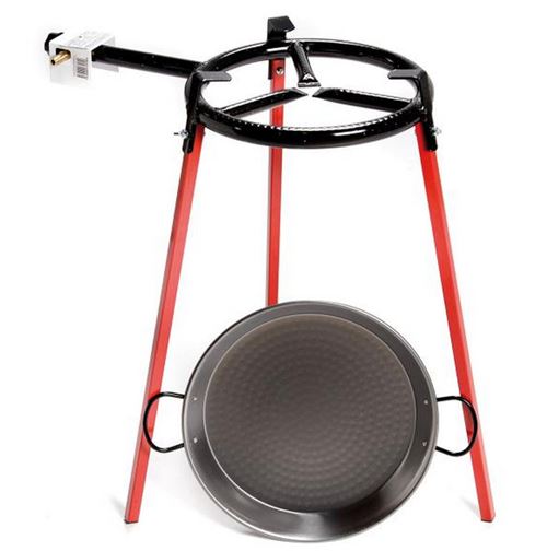 Set plat à paëlla 42cm + réchaud 30cm 3 pieds 658849 - vue 1