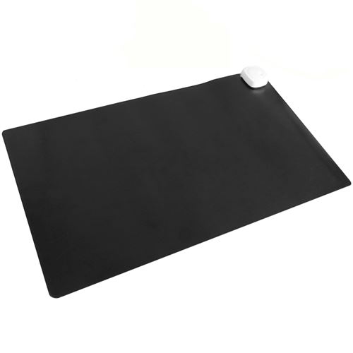 Tapis et surface chauffante moquette thermique pour bureau sol et pieds 60 x 36 cm 85W noir