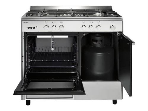 Airlux Alpha Aa9Pcgix2 - Cuisinière - Pose Libre - Largeur : 90 Cm - Profondeur : 60 Cm - Hauteur : 95 Cm - Avec Système Auto-Nettoyant - Classe B - Acier Inoxydable