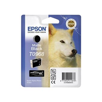 Epson T0968 - 11.4 ml - noir mat - original - blister - cartouche d'encre - pour Stylus Photo R2880 - 1