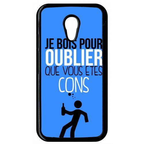Coque je bois pour oublier que vous etes con 12 compatible motorola moto g2 transparent