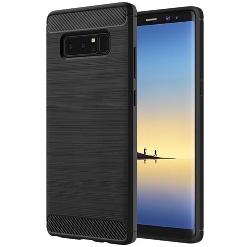 ebestStar - Coque Samsung Galaxy Note8 Housse Etui Gel Motif Fibre Carbone Luxe Flex TPU Premium, Noir [Dimensions PRECISES Smartphone : 162.5 x 74.8 x 8.6 mm, écran 6.3'']