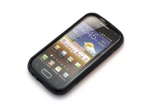 Coque TPU S-Curve pour Samsung Galaxy Ace 2 I8160 - Noire
