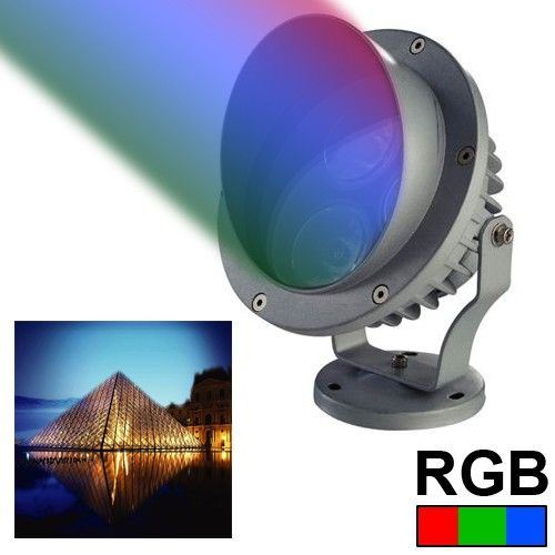 Projecteur Extérieur Spot LED Haute Puissance Multicolore RGB Vert Bleu Rouge 3W - YONIS