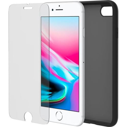 pack coque et verre trempé pour iphone 8 + assurance casse durant 12 mois