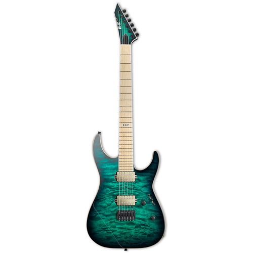 ESP E-II M-II NT Hipshot Dark Turquoise Burst avec étui