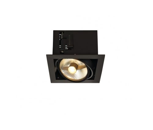 Kadux 1 es111 encastré carré, noir, max. 50w