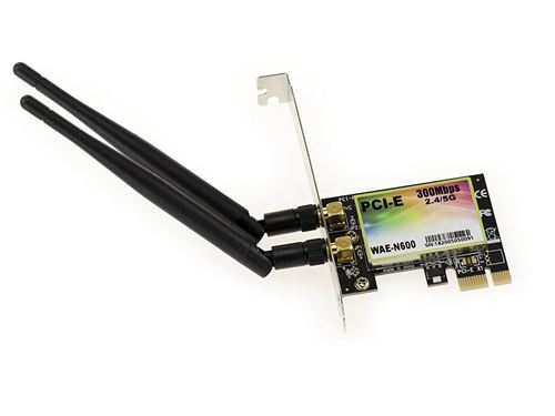 Carte PCIe WIFI Dual Band - 2.4GHz / 5 GHz WAE-N600