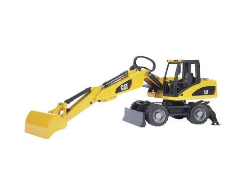 Pelleteuse ' caterpillar ' sur roues.
