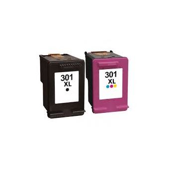 Pack 2 cartouches d'encre N° 301 XL Noir et Couleur Grande Capacité pour  imprimante HP Envy 4508 - Cartouche d'encre - Achat & prix