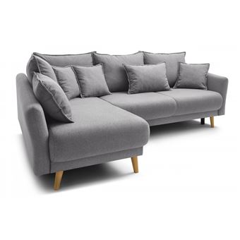 280 Sur Bobochic Canape D Angle Convertible Mia Gris Clair Angle Gauche Achat Prix Fnac