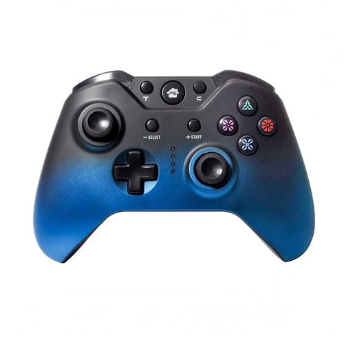 QUMOX Manette de jeu sans fil Bluetooth 6 axes Turbo pour Nintendo Switch PS4 PC Android bleu
