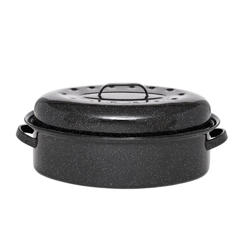 cocotte ovale en acier carbon 46x31cm - 0509