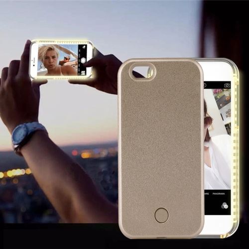 iPhone 6 Plus & 6s Plus Coque Protection Plastique Doré Contour Lumineux Selfie ALS47846