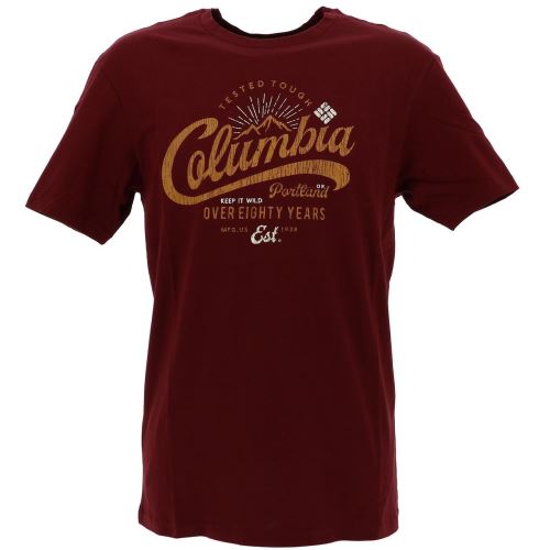 Tee shirt manches courtes Columbia Leathan trail bdx mc tee Rouge taille : M réf : 18105