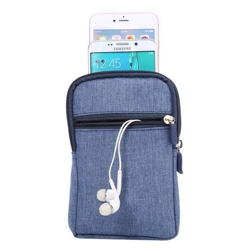 Iphone 8 plus Pochette Nylon Tissus Universel Bleu 18.0 x 11.0 x 2.5cm ALS48102