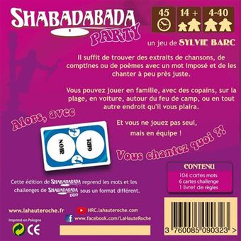 Jeu de cartes Asmodee Shabadabada Party
