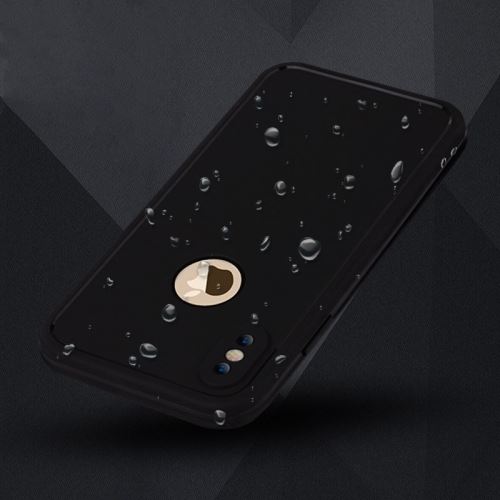 iPhone X Coque Protection Plastique Noir Couverture complète Waterproof ALS48164