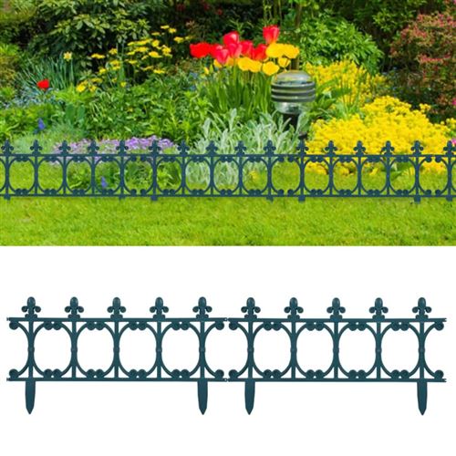 Vidaxl Vert Bordures De Jardin 16 Pcs 10 M Pp