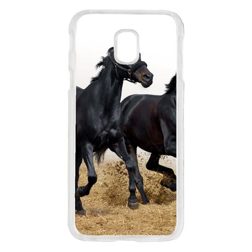 Coque Black Horses Compatible Galaxy J3 2017 Transparent