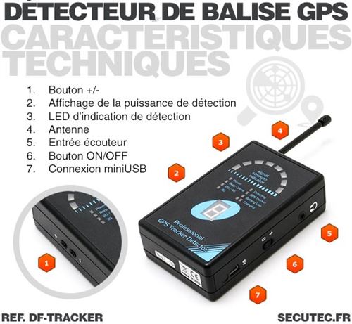 PORTE-CLÉS BALISE GPS GSM TEMPS RÉEL ET TÉLÉPHONE D'URGENCE [SECUTEC.FR] 