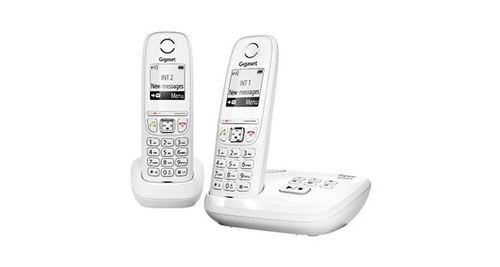 Gigaset - Gigaset AS405 Duo Téléphone fixe DECT/GAP Blanc - Téléphone fixe  filaire - Rue du Commerce