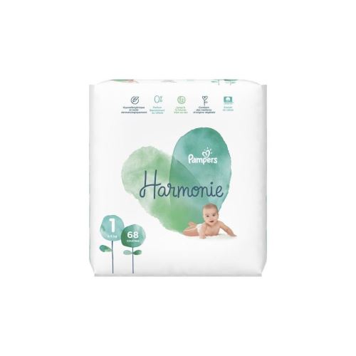 Pampers Harmonie Taille 1 - 2 A 5 Kg - 68 Couches