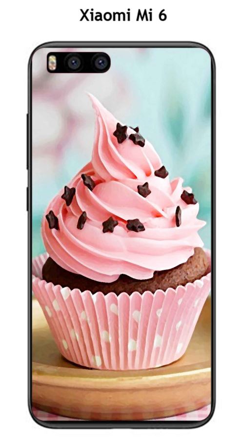 Coque TPU gel souple Xiaomi Mi 6 design Cupcake pepites chocolat