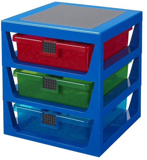 LEGO étagère de rangement 3 tiroirs 37,5 x 34,5 cm polypropylène/ABS bleu -  Lego - Achat & prix