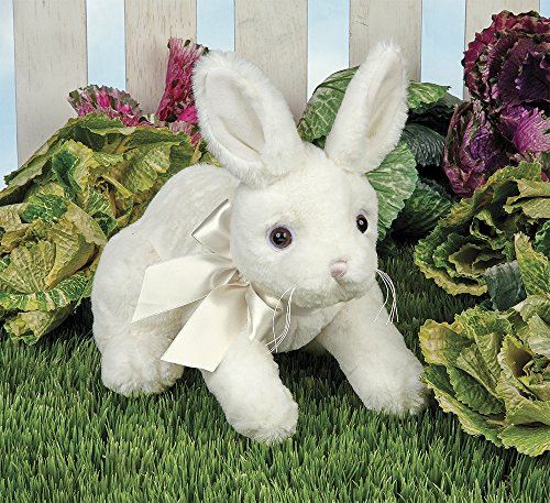 Bearington Hopi White Easter Bunny Rabbitt Plush Stuffed Animal, 10