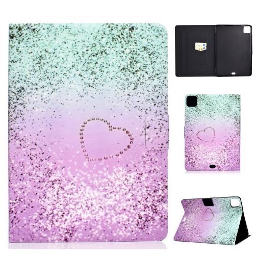 Etui en PU + TPU impression de motifs avec support éléments scintillants pour votre Apple iPad Pro 11 pouces (2020)/(2018)