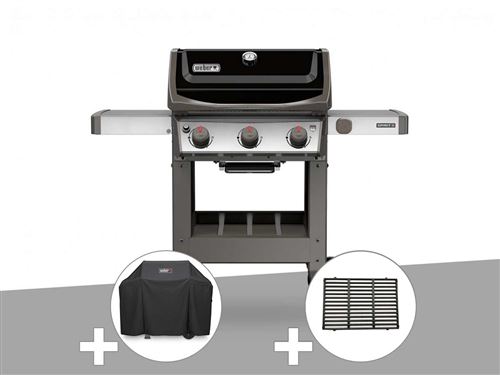 Barbecue gaz Weber Spirit II E-310 + plancha + Housse + 1/2 grille de cuisson