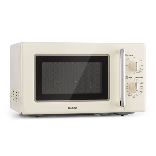 Klarstein Caroline Four micro-ondes gril 20L 700 / 1000 W Ø25,6cm Look rétro crème