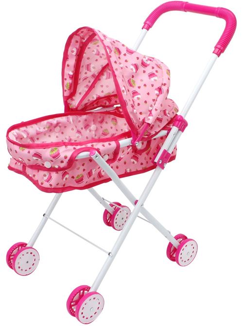 Luna filles en chariot de poupée 53,5 cm rose/blanc