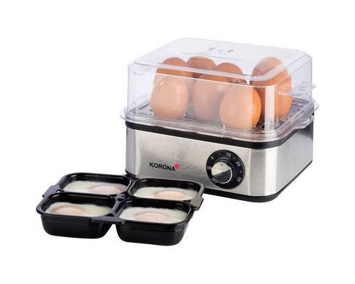 Cuiseur à œufs jusqu'à 16 œufs Korona electric 25303 cuiseur vapeur inox noir