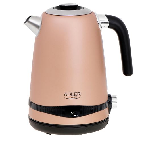 Bouilloire, Vintage, 1,7 L, sans BPA, Contrôle de Température, Inox., sans Fil Adler AD1295 2200W Cuivre