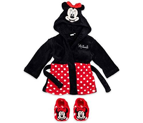 Peignoir Pantoufles Disney Minnie 18 24 Mois Rouge Cadeau