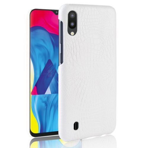Etui en PU crocodile blanc pour votre Samsung Galaxy M10