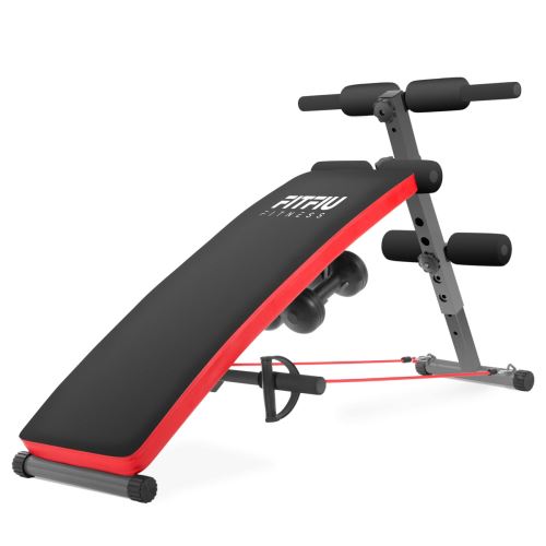 Banc Abdominaux Pliable Avec Halteres Et Cordes Fitfiu Fitness Reglable En 5 Niveaux Musculation Achat Prix Fnac