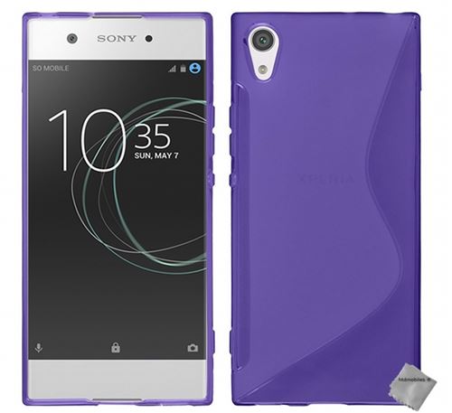 Housse etui coque pochette silicone gel fine pour Sony Xperia L1 avec film ecran - SLINE MAUVE