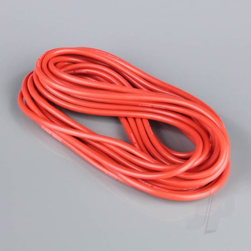 Cable Silicone 10awg (2.58mm Diam - 5.26mm2 Sect) - 7.5m Rouge (rouleau)