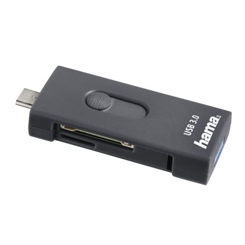 Lecteur de cartes USB-3.1-Type-C + USB-3.0-Type-A-OTG, SD/microSD, grs