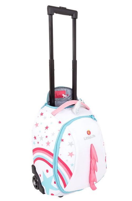 Littlelife valise licorne 33 x 25 x 44 cm textile blanc