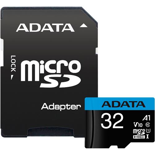 ADATA Premier - Carte mémoire flash (adaptateur microSDHC - SD inclus(e)) - 32 Go - UHS Class 1 / Class10 - microSDHC UHS-I - pour les particuliers