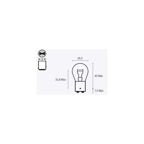 Ampoule V PARTS S25 12V/21/5W culot BAY15D 10pcs