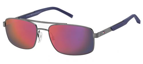 Tommy Hilfiger lunettes de soleil TH1674/S R80/MI hommes gris argent/bleu