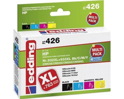 Edding ink remplace hp 932xl, 933xl compatible pack bundle n 18-426