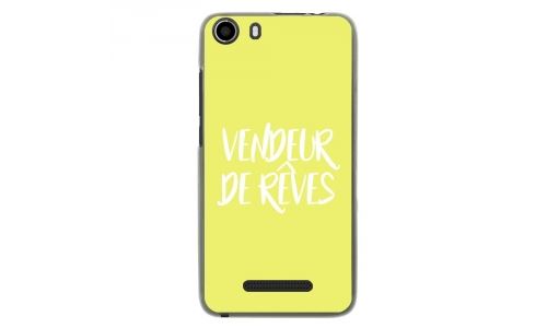 Coque souple pour Wiko Lenny 2 avec impression Motifs vendeur de rêves jaune